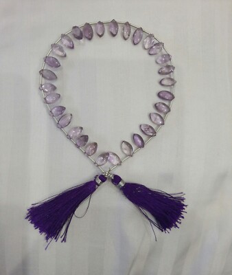 Natural Brazil Amithies Markis Shape Plain Strand For Jewelery Making 30 Pieces