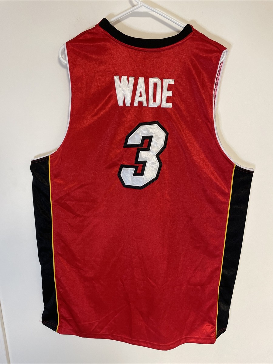 Dwayne Wade Miami Heat Adidas Red NBA Baskedtball Jersey #3