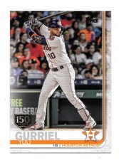 Q 2019 Topps Baseball Yuli Gurriel 150 Years Gold #55 NRMT