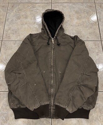 Walls/USA製/USEDダービージャケット/ビッグサイズ VTG Mens 2XL WALLS Jacket Duck Canvas Quilted Flannel Lined