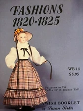 The WISH BOOKLET Vol. 16  DOLL FASHIONS 1820-1825 Patterns by Susan Sirkis