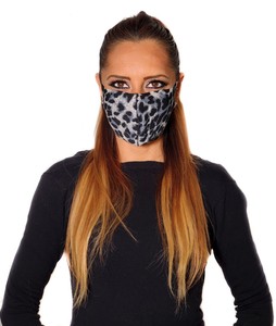 Wild Cat Print Face Mask Double Layer Filter Pocket Washable