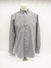 Express 1MX Light Gray Long Sleeve Button Up Dress Men's 15-15.5 Medium Shirt