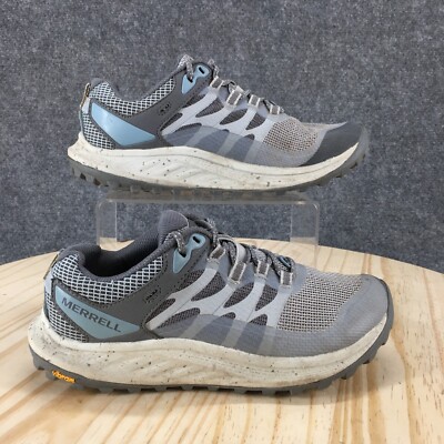 Merrell Shoes Womens 7 Antora 3 Athletic Running Low Sneakers J067600 Gray Blue