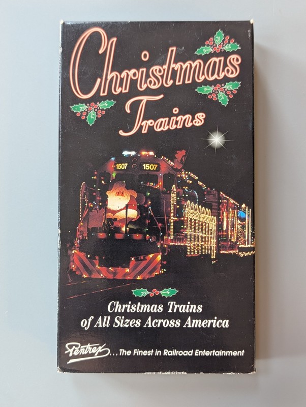 Christmas Trains VHS Pentrex 1996 Trains of All Sizes Across America