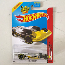 Hot Wheels Salt Shaker HW Race 2015 1:64 Diecast Silver Yellow Black Unopened