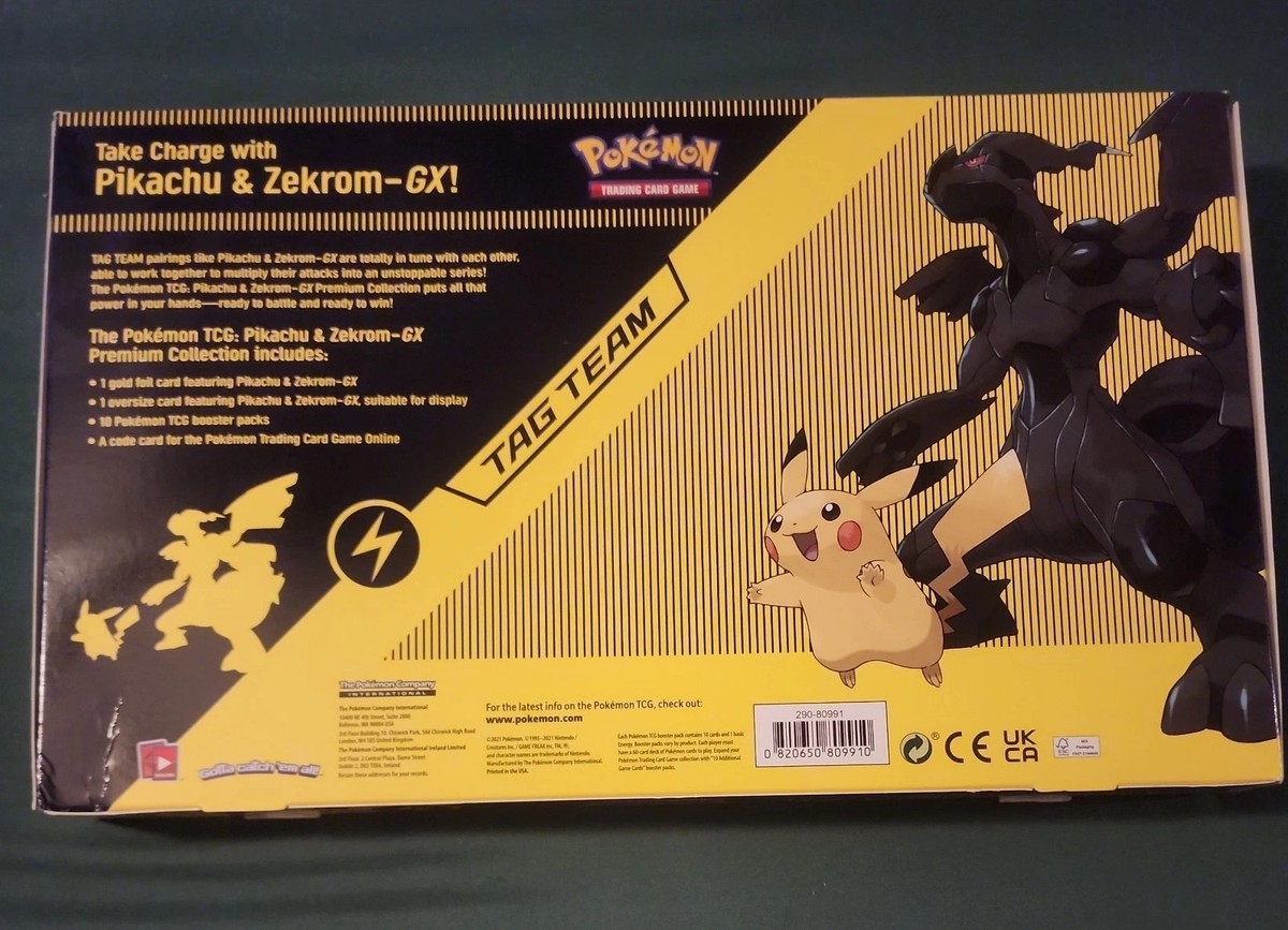 ⚫️Hugtam⚫️ Pokémon TCG Pikachu and Zekrom GX Tag Team Premium