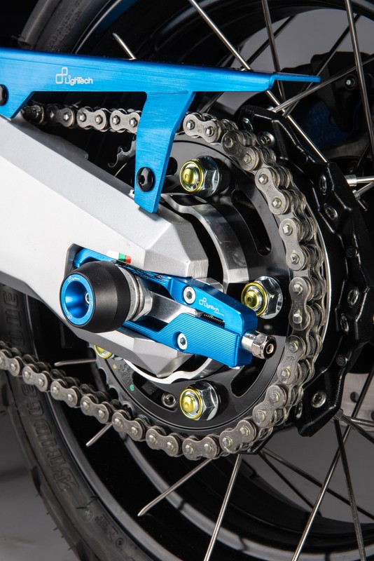 Tendeur de chaîne Lightech bleu pour moto Yamaha MT-09 tendeurs bras oscillant