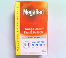 MegaRed Schiff 4 in 1 500mg Omega 3 Fish Oil - 80 Softgels 11/26