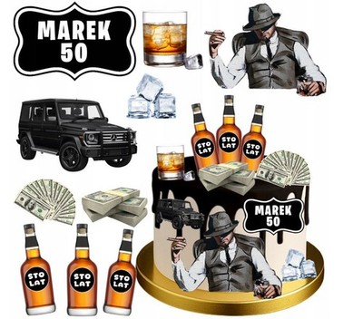 Chef Boss Geld Auto Essbar Tortenaufleger Torte Geburstag Zuckermasse +NAME
