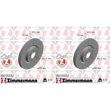 2x ZIMMERMANN SPORT BREMSSCHEIBEN 300mm GELOCHT VORNE passend für FORD C-MAX FOC