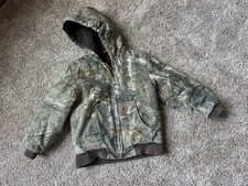 Carhartt Youth Hooded Jacket Coat Winter Quilted Realtree Camo Kids M 10-12