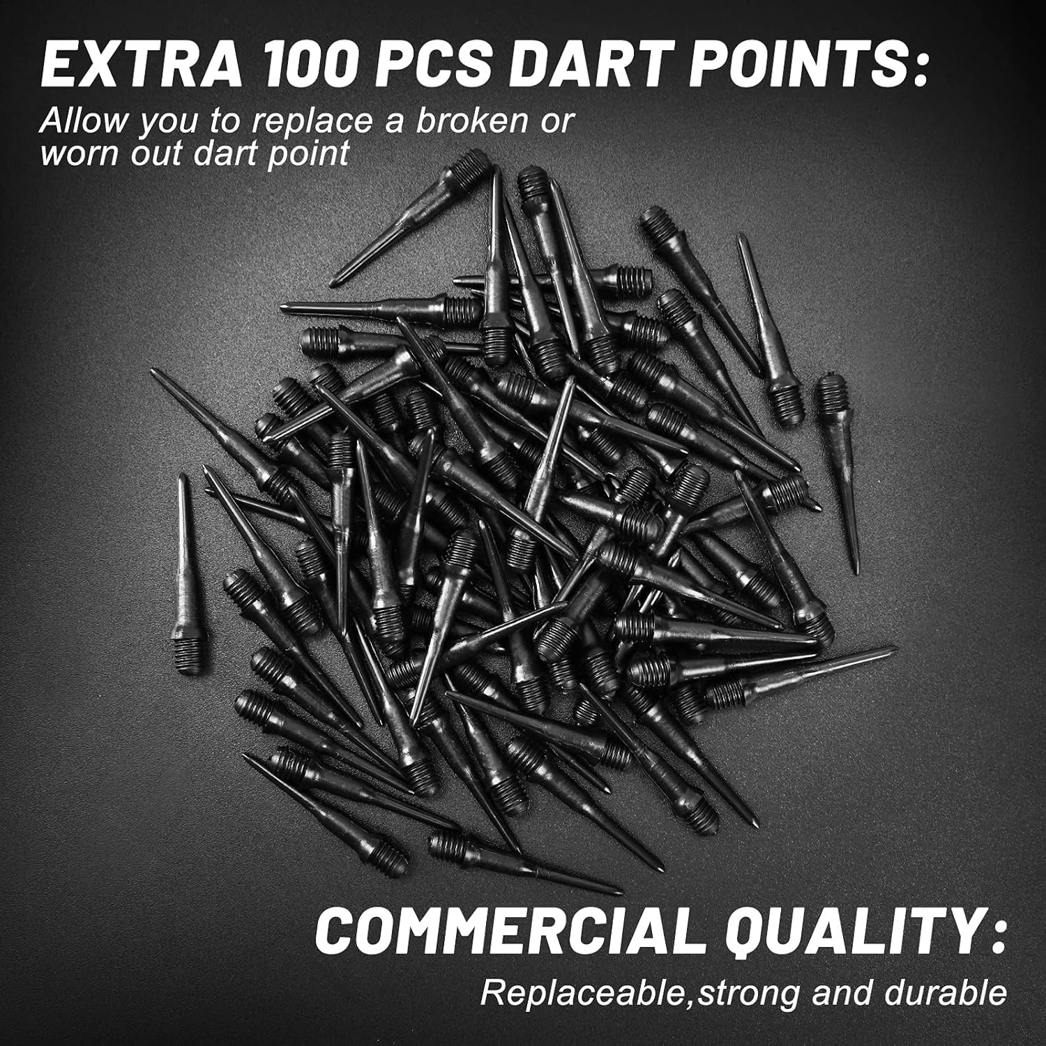 Soft Tip Darts, Bar Dart, Plastic Tip Darts Set, Attach Extra 100 Black 2BA Repl