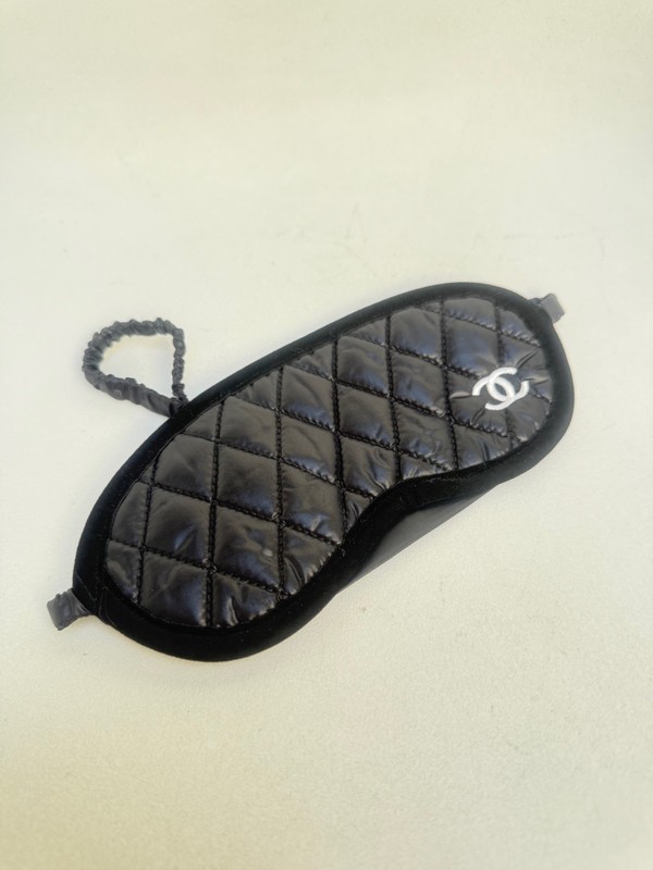CHANEL  Quilted Sleep Mask Black