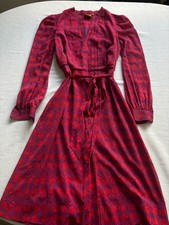 Tory Burch Judi Silk Blend Printed Mini Dress Red Size 0