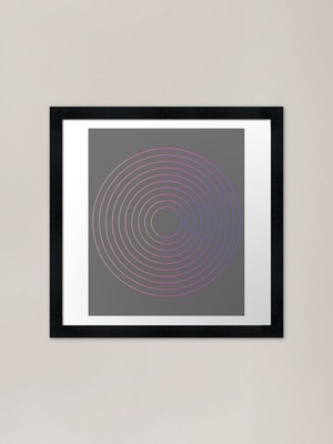 Einfache Linienkunst mit Farbverlauf gerahmtes Wandbild Poster Leinwanddruck Bild