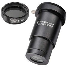 1.25-inch 5X Barlow Lens  Moon Filter Kit-for Telescope Eyepieces