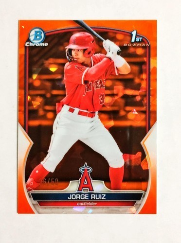 2023 Bowman Chrome Sapphire Jorge Ruiz Orange Refractor 1st Prospect 36/50