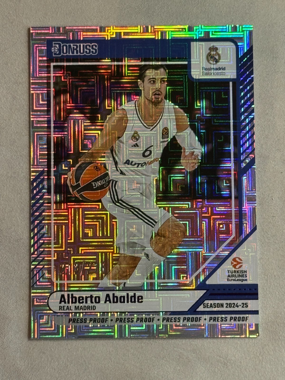 2024-25 Donruss Euroleague Press Proof Purple Alberto Abalde /275 #79