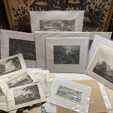 Job Lot of antique engravings, 18th century 19th century, Buckinghamshire etc… 