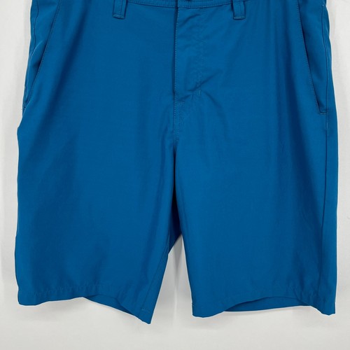 Volcom Chino Shorts Men's Size 32 Blue Flat Front Zip Fly Stretch - Picture 3 of 10