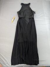Rachel Rachel Roy Womens Pleated Sleeveless Maxi Dress Black Size 4 NEW