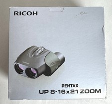 Pentax UP 8-16x21 Zoom Binoculars Green Compact Porro Prism Sealed In The Box