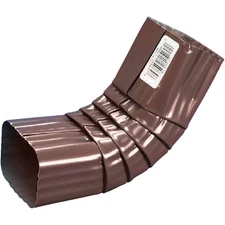 Amerimax 2 x 3 In. Galvanized Brown Front Downspout Elbow 3326419 Amerimax