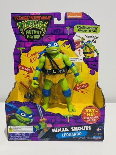 TMNT Ninja Turtles Mutant Mayhem Shouts Leonardo Mikey Donny Raphael All 4 Set - Picture 5 of 8