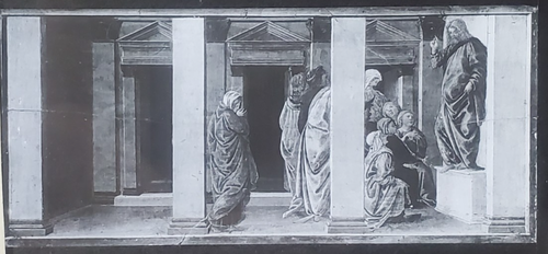 Cristo che predica... Sandro Botticelli?, Lanterna Magica Scivolo in Vetro