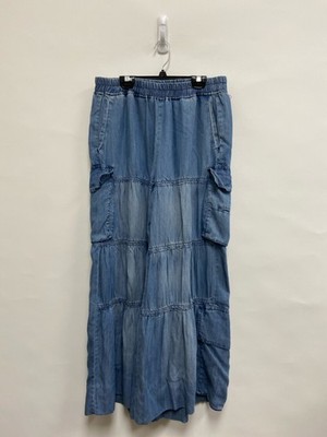 Oli & Hali Size M Blue Pocket(s) Tiered Ladies Pants