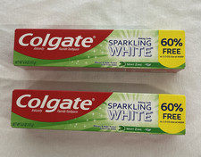 2-Pack Colgate Sparkling White Mint Zing Toothpaste 4oz Whitens & Protects 1.35 per gallon