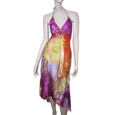Vintage Rare Roberto Cavalli Flowy Summer Dre...