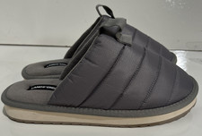 Lands' End Fleece Lined Comfort Puffer Slip On Indoor Outdoor Slippers Women 8 B