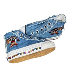 VINTAGE 90's KEDS Toddler Looney Tunes Hi-top Taz Sneakers Blue US Sz 4.5 EUC