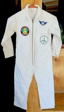 Tucker  Tate Girls Jumpsuit 5 Beige Aviation Club Keep A Positive Altitude