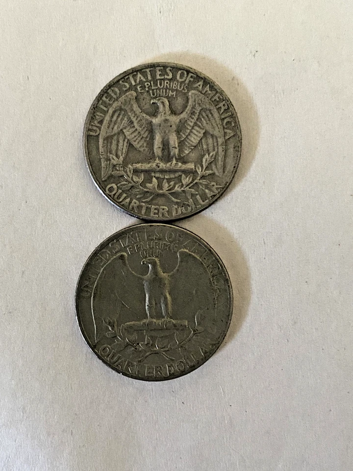 2× 1966 U.S. Quarter No Mint Mark – Rare Error / Double Die / Off-Center - Image 3 of 4