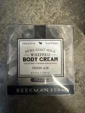 BEEKMAN 1802 PURE GOAT MILK WIPPED BODY CREAM FRESH AIR 8.0 fl. oz.  NEW!