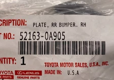 Toyota Genuine Parts 52163-0A905 Valance Panel Cover Plate - 2022-2025 Toyota