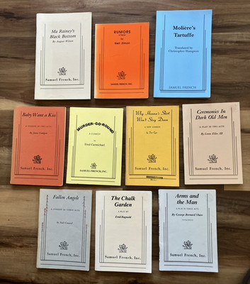 Lot of 10 Samuel French playscripts.  9 Very Good. Free shipping.