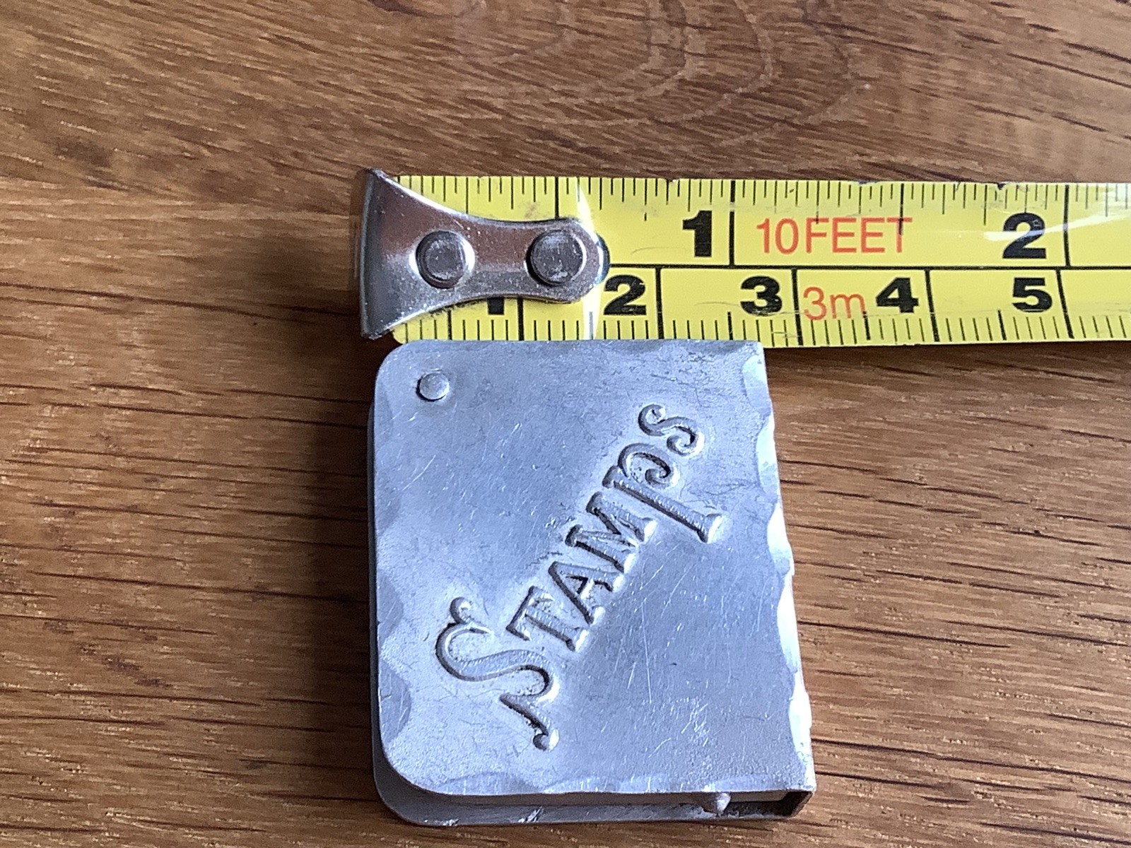 ANTIQUE ALUMINIUM STAMP CASE 