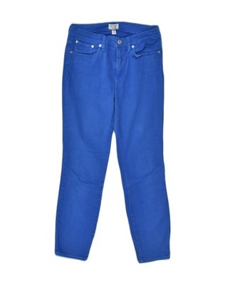 J. CREW Damen High Waist Skinny Freizeit Hose W28 L24 Blau Baumwolle FW01