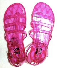 Zoe  Zac Girls Bright Pink Jelly Strappy Sandals Sz 5