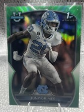2022 Bowman University Chrome - Tony Grimes #75 Green Refractor /99 (RC)