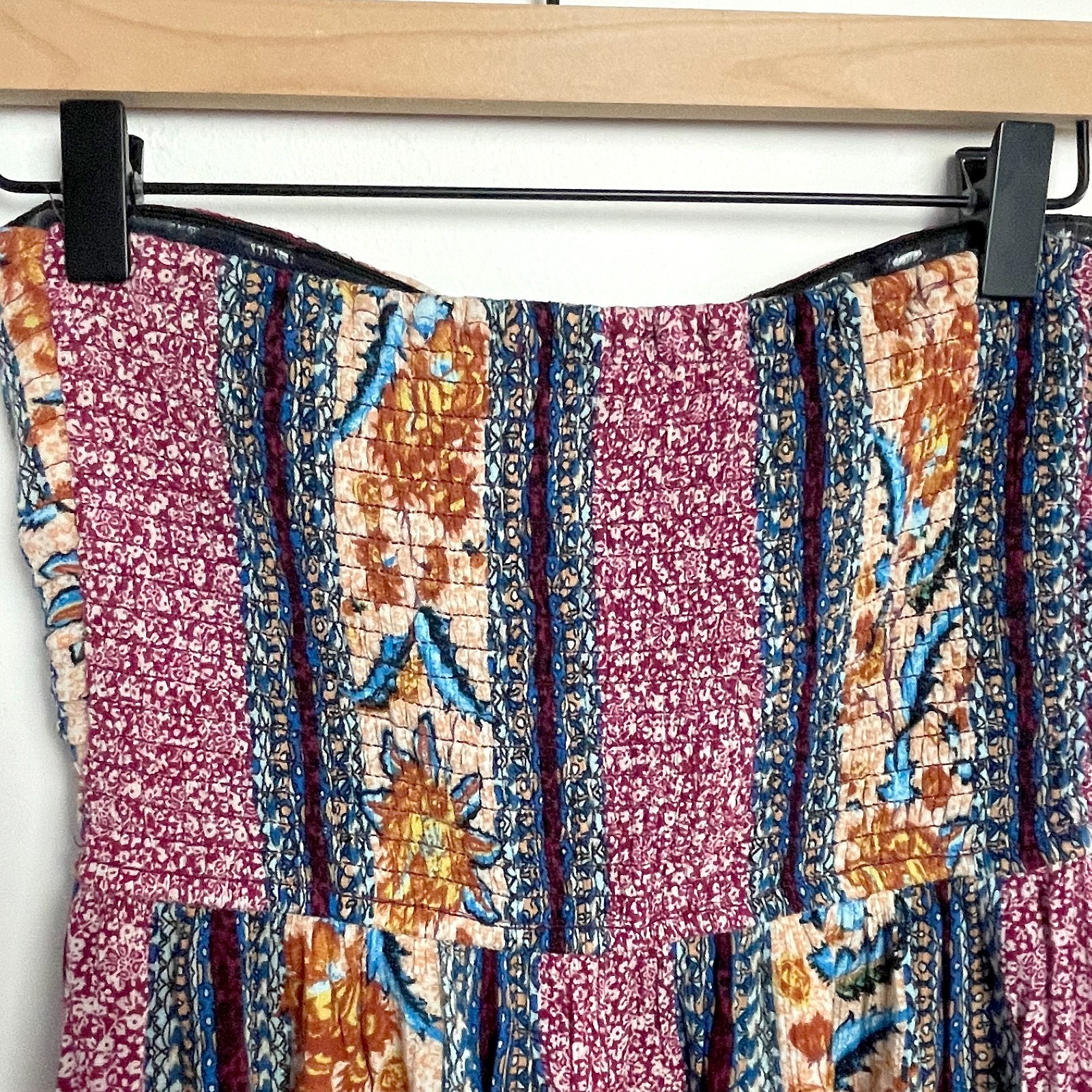 Boho Patchwork Jumpsuit Medium Strapless Wide Leg… - image 4