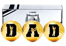 Golf Balls Set of 3 Gifts for Dad Husband Golf Lovers Fathers Day Birthday Acc