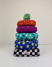 Colorful Vintage Lamaze Soft Stacking Rings Toy HTF Rare Baby Einstein Mozart