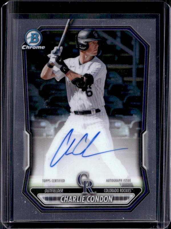 2026 Bowman Charlie Condon Chrome Prospect Auto Autograph #CPA-CC Rockies