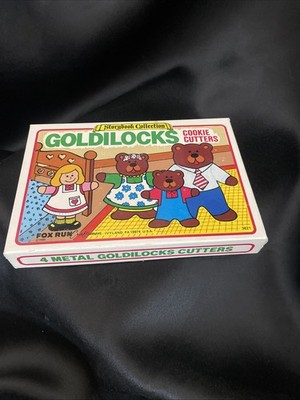 Vintage 1985 Goldilocks 3 Bears Cookie Cutters Lot 4 By Fox Run Made in USA EUC