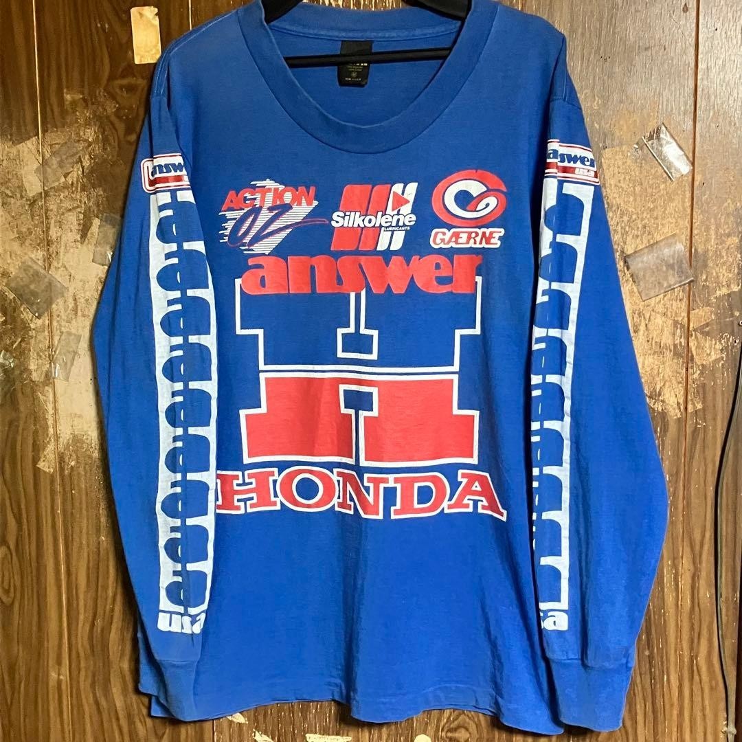 Vintage Motocross Jersey ANSWER RACING HONDA Blue Size M Anvil